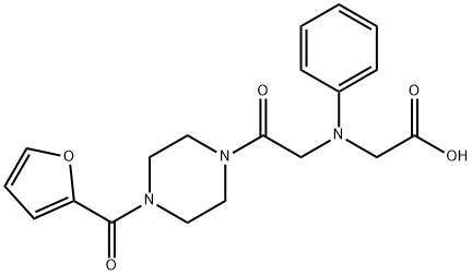 [{2-[4-(2-furoyl)piperazin-1-yl]-2-oxoethyl}(phenyl)amino]acetic acid,1142212-01-8,结构式