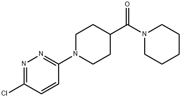 3-chloro-6-[4-(piperidin-1-ylcarbonyl)piperidin-1-yl]pyridazine Structure