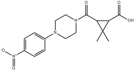 2,2-dimethyl-3-{[4-(4-nitrophenyl)piperazin-1-yl]carbonyl}cyclopropanecarboxylic acid|MFCD12027542