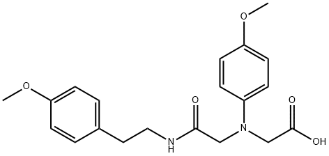 [(4-methoxyphenyl)(2-{[2-(4-methoxyphenyl)ethyl]amino}-2-oxoethyl)amino]acetic acid,1142215-35-7,结构式