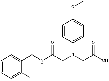 [{2-[(2-fluorobenzyl)amino]-2-oxoethyl}(4-methoxyphenyl)amino]acetic acid Structure