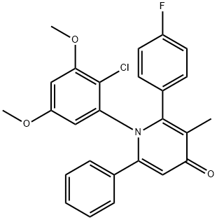 IKP 104|1-(2-氯-3,5-二甲氧基苯基)-2-(4-氟苯基)-3-甲基-6-苯基吡啶-4(1H)-酮