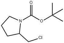 1-BOC-2-Chloromethyl-pyrrolidine 化学構造式