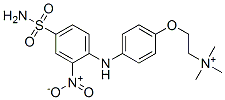 Ethanaminium,  2-[4-[[4-(aminosulfonyl)-2-nitrophenyl]amino]phenoxy]-N,N,N-trimethyl- 化学構造式