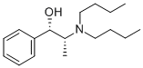 (1S,2R)-2-(ジブチルアミノ)-1-フェニル-1-プロパノール 化学構造式