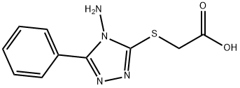 [(4-AMINO-5-PHENYL-4H-1,2,4-TRIAZOL-3-YL)SULFANYL]ACETIC ACID Structure