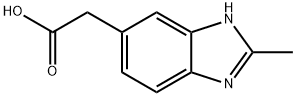 2-(2-甲基-1H-苯并[D]咪唑-6-基)乙酸,114402-92-5,结构式