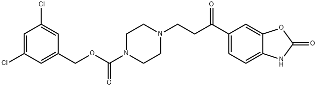 4-[3-Oxo-3-(2-oxo-2,3-dihydrobenzoxazol-6-yl)propyl]piperazine-1-carboxylic acid 3,5-dichlorobenzyl ester