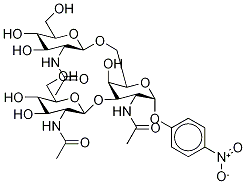 4-Nitrophenyl 2-Acetamido-3,6-di-O-(2-acetamido-2-deoxy-β-D-glucopyranosyl)
-2-deoxy-α-D-galactopyranoside 结构式