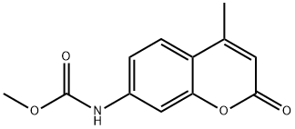 (4-甲基-2-氧代-2H-苯并吡喃-7-基)氨基甲酸甲酯 结构式