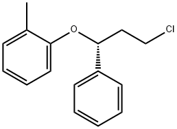 (R)-3-クロロ-1-フェニル-1-(2-メチルフェノキシ)プロパン 化学構造式