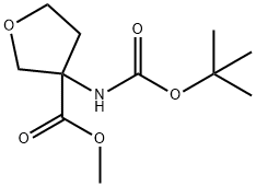 Methyl 3-(Boc-amino)tetrahydrofuran-3-carboxylate,1144505-59-8,结构式