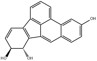 9,10-dihydro-5,9,10-trihydroxybenzo(b)fluoranthene 化学構造式