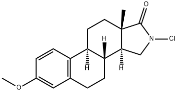 N-chloro-3-methoxy-16-aza-1,3,5(10)-estratrien-17-one 结构式