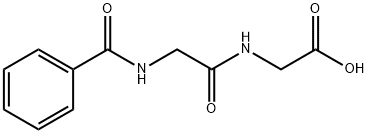 苯甲酰-甘氨酰基-氨基乙酸, 1145-32-0, 结构式