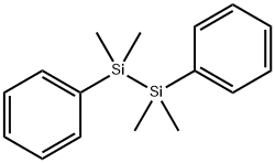 1,2-ジフェニル-1,1,2,2-テトラメチルジシラン 化学構造式