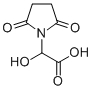 1-Pyrrolidineacetic  acid,  -alpha--hydroxy-2,5-dioxo- Structure