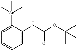 (2-三甲锡基-苯基)-氨基甲酸叔丁酯 结构式