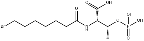 7-bromoheptanoylthreonine phosphate Structure