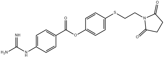 4-(2-succinimidoethylthio)phenyl 4-guanidinobenzoate Structure