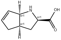 Cyclopenta[b]pyrrole-2-carboxylic acid, 1,2,3,3a,4,6a-hexahydro-, (2alpha,3abeta,6abeta)- (9CI) Struktur