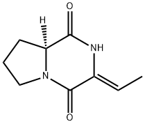 Pyrrolo[1,2-a]pyrazine-1,4-dione, 3-ethylidenehexahydro-, (3Z,8aS)- (9CI) Structure