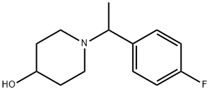 1-[1-(4-Fluoro-phenyl)-ethyl]-piperidin-4-ol, 98+% C13H18FNO, MW: 223.29 Struktur