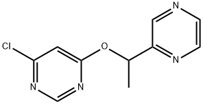 4-氯-6-[1-(2-吡嗪基)乙氧基]嘧啶 结构式