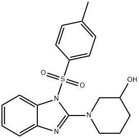 1-[1-[(4-甲基苯基)磺酰基]-1H-苯并咪唑-2-基]-3-哌啶醇, 1146080-28-5, 结构式