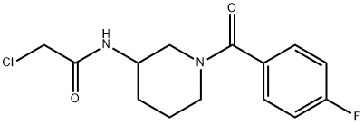 2-Chloro-N-[1-(4-fluoro-benzoyl)-piperidin-3-yl]-acetaMide, 98+%, C14H16ClFN2O2, MW: 298.75|2-氯-N-[1-(4-氟苯甲酰基)-3-哌啶基]乙酰胺