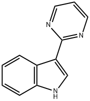 3-ピリミジン-2-イル-1H-インドール 化学構造式