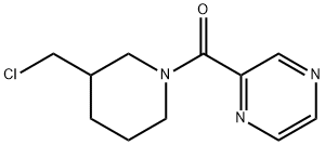 (3-ChloroMethyl-piperidin-1-yl)-pyrazin-2-yl-Methanone, 98+% C11H14ClN3O, MW: 239.71 Struktur