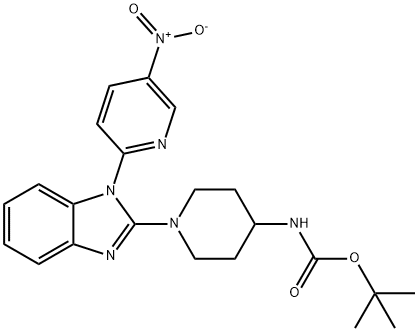 {1-[1-(5-Nitro-pyridin-2-yl)-1H-benzoiMidazol-2-yl]-piperidin-4-yl}-carbaMic acid tert-butyl ester, 98+% C22H26N6O4, MW: 438.49|N-1-[1-(5-硝基-2-吡啶基)-1H-苯并咪唑-2-基]-4-哌啶基]氨基甲酸叔丁酯