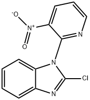 2-Chloro-1-(3-nitro-pyridin-2-yl)-1H-benzoiMidazole, 98+% C12H7ClN4O2, MW: 274.67 化学構造式
