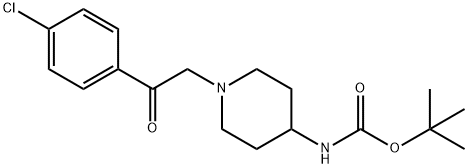 {1-[2-(4-Chloro-phenyl)-2-oxo-ethyl]-piperidin-4-yl}-carbaMic acid tert-butyl ester, 98+% C18H25ClN2O3, MW: 352.86 Structure