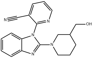2-[2-(3-HydroxyMethyl-piperidin-1-yl)-benzoiMidazol-1-yl]-nicotinonitrile, 98+% C19H19N5O, MW: 333.39|2-[2-[3-(羟基甲基)-1-哌啶基]-1H-苯并咪唑-1-基]-3-氰基吡啶