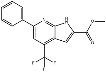 Methyl 6-phenyl-4-(trifluoromethyl)-1H-pyrrolo[2,3-b]pyridine-2-carboxylate 化学構造式