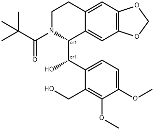 1,3-Dioxolo[4,5-g]isoquinoline-5-methanol, 6-(2,2-dimethyl-1-oxopropyl )-5,6,7,8-tetrahydro-alpha-[2-(hydroxymethyl)-3,4-dimethoxyphenyl]-, ( R*,S*)-(+/-)-|