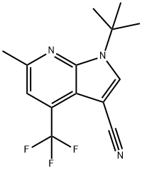 1-(1,1-二甲基乙基)-6-甲基-4-(三氟甲基)-1H-吡咯并[2,3-B]吡啶-3-甲腈, 1146221-74-0, 结构式