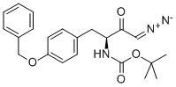 (S)-3-BOC-AMINO-1-DIAZO-3-(4'-BENZYLOXY)PHENYL-2-BUTANONE 化学構造式