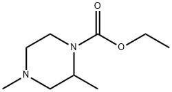 1-Piperazinecarboxylicacid,2,4-dimethyl-,ethylester(9CI) Struktur