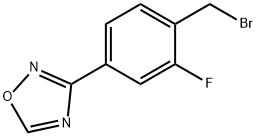 3-[4-(溴甲基)-3-氟苯基]-1,2,4-噁二唑,1146699-64-0,结构式