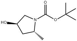 (2R,4R)-N-Boc-4-hydroxy-2-methylpyrrolidine Struktur