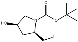 (2R,4R)-N-Boc-2-(fluoromethyl)-4-hydroxypyrrolidine Structure