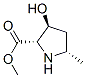 L-Proline, 3-hydroxy-5-methyl-, methyl ester, (2alpha,3beta,5alpha)- (9CI) 结构式