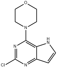 4-(2-氯-5H-吡咯并[3,2-D]嘧啶-4-基)吗啉 结构式