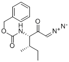 N-alpha-Benzyloxycarbonyl-L-isoleucinyl-diazomethane, (3S,4S)-3-Z-amino-1-diazo-4-methyl-2-hexanone Structure