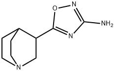 3-(3-amino-1,2,4-oxadiazole-5-yl)-quinuclidine 化学構造式