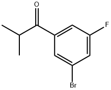1-(3-broMo-5-fluorophenyl)-2-Methylpropan-1-one Struktur