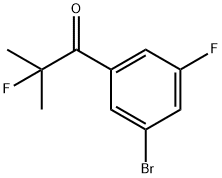 1-(3-Bromo-5-fluorophenyl)-2-fluoro-2-methylpropan-1-one Struktur